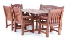 Sestava zahradního nábytku VeGA MERANTI RODOS SET 7 dřevěná