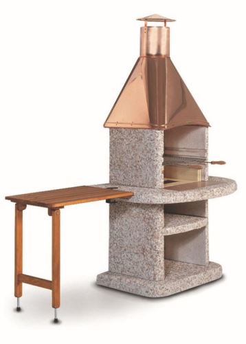 stolek Arcus hnědý dřevěný s držákem