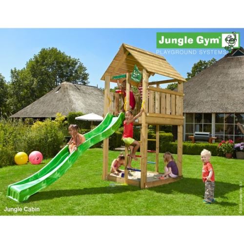 Jungle Gym - Dětské hřiště Cabin se skluzavkou