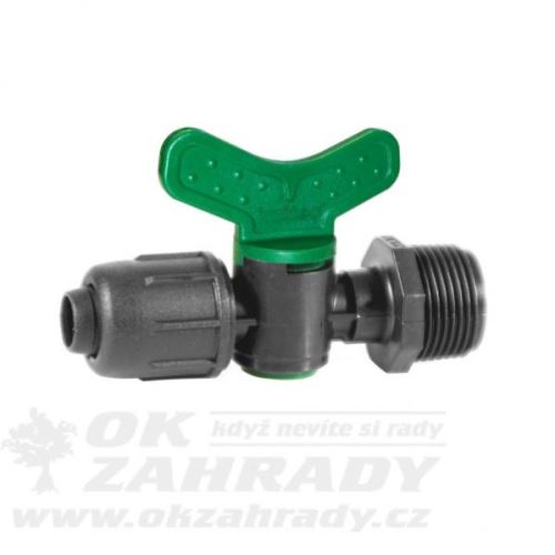 MINI ventil COMPACT 3/4" x 16 vnější závit M - quick joint, zelená páčka, PN4