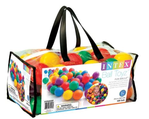 Plastové míčky Intex 100 ks v balení
