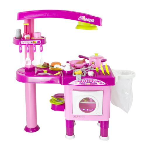 Hračka G21 dětská kuchyňka velká s příslušnstvím růžová