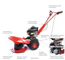 Bubnová sekačka MOTOR JIKOV GREEN VIVA žací adaptér + pohonná jednotka s motorem JIKOV 1453